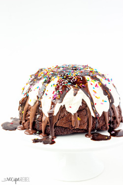 foodiebliss:  Ice Cream Brownie Mountain