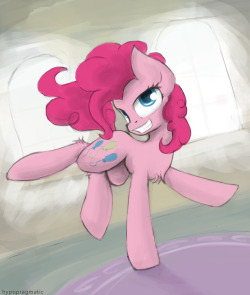 mlpfim-fanart:d00mf1sh:Pinkie! Now with color,