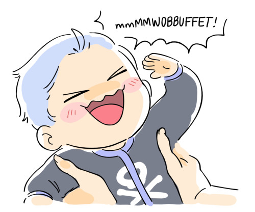 yamujiburo:  First words~Jules didn’t stop yelling “Wobbuffet” for weeks much to Jessie’s dismay. Jessie and James were still very proud that her first word was such an advanced oneUncle Meowth helped Jean learned how to speak. Their first word