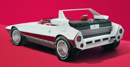 carsthatnevermadeitetc:All I want for Christmas: Part 6 – Autobianchi A112 Runabout, 1969, by Bertone. Designed by Marcello Gandini, a futuristic concept that took the transverse, front-drive mechanicals from the A112 (and it’s close relative,