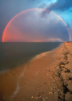 waterfallslove:  sunset rainbow over Waterfalls Love 