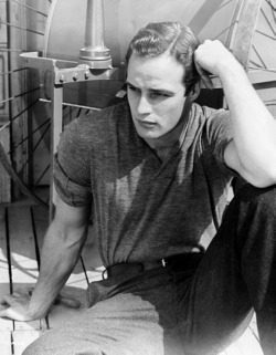 wehadfacesthen:  Marlon Brando, 1948, when he was appearing on Broadway in A Streetcar Named Desire
