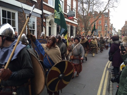 hedendom:March To CoppergateThe Jorvik Vikingr march from Deansgate to Coppergate in preparation for