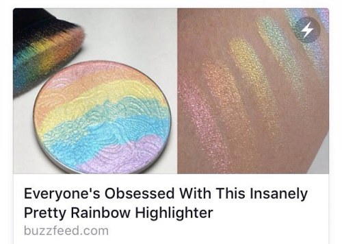 I read the caption first before looking at the photo so I got super excited because rainbow highligh