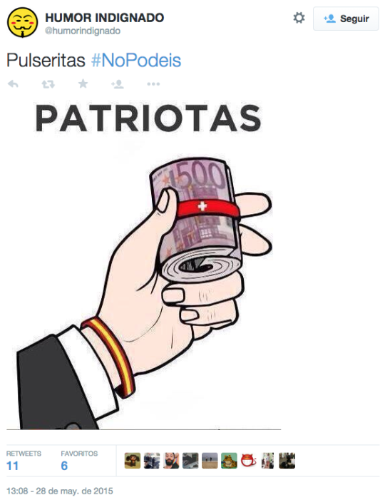 Pulsera #NoPodéis, la nueva 'power balance' "anti-Podemos" (y no es coña)