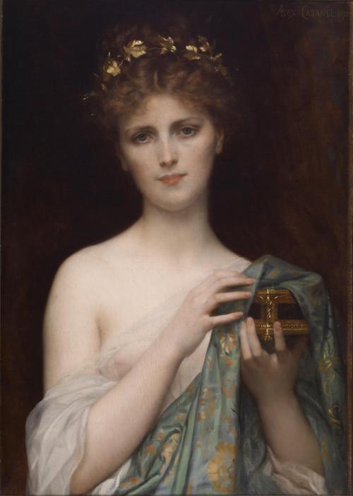 didoofcarthage:Pandora by Alexandre Cabanel1873oil on canvasWalters Art Museum 