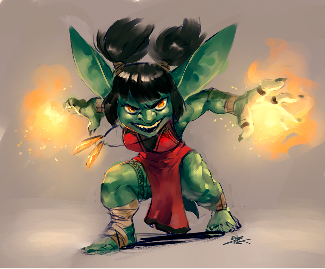 tealfuleyes:A small piece for goblin week, because I do love goblins! Wish I had