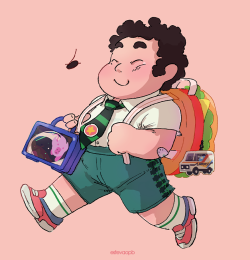 estevaopb:  Junior school Steven! He´s happy because he got cookie cat for dessert (although i think someone is already eating it).  High School Crystal Gems/Medieval Crystal Gems  Now that the High School crystal gems are done, i have two questions