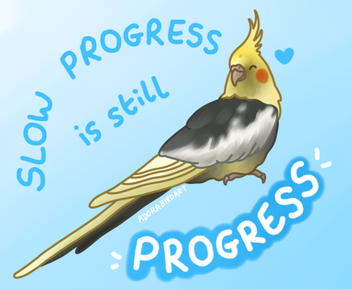 featheredadora: More bird positivity! Slow progress is still progress!