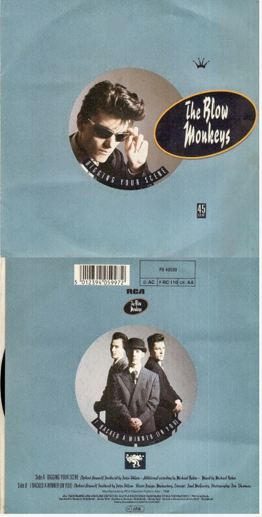 simplyeighties:“Digging Your Scene” 7 inch vinyl - The Blow Monkeys Oh wow, I haven’t heard this son