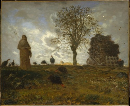 Autumn Landscape with a Flock of Turkeys, Jean-François Millet, 1872-73