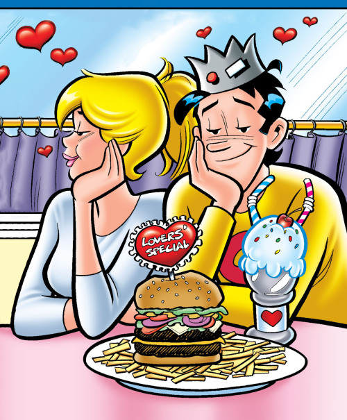 bughead-in-the-comics:Bughead at the chock’lit shoppe~♥