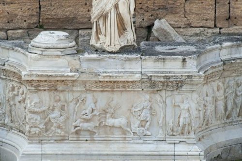 classicalmonuments:Theatre of HierapolisHierapolis, Phrygia, Turkey206 CE12,000 seatsThe theatre at 