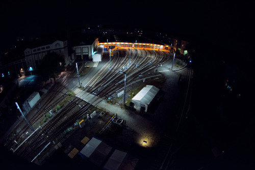 The subway yard from the birds view