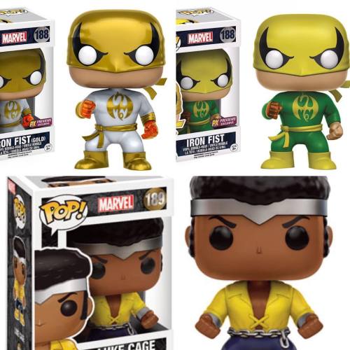 New Luke Cage and Iron Fist POP! vinyl figures coming soon from Funko! #funko #lukecage #ironfist #c