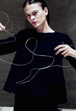 threefolds:  &lsquo;lines power&rsquo; | irina kulikova | elle uk september 2014 | by marcus ohlsson 