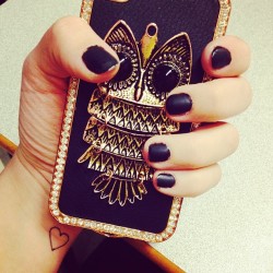brokenheartnolove:  #matte #black #nails #tattoo #cute