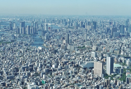 A small section of Tokyo as seen from the Tokyo Sky Tree