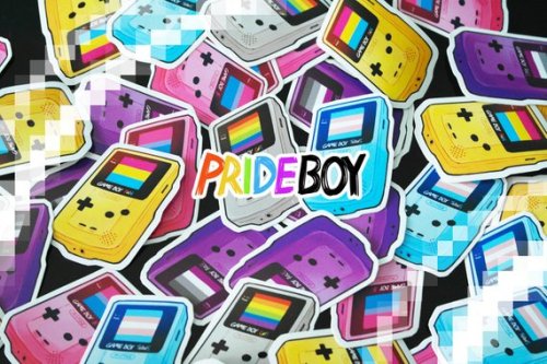 smotherkin:Clearly Queer Stickers and PinsPRIDEBOY Sticker - $3.00LGBT Pride Flag Enamel Pins - $8.5