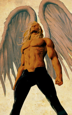 homosf:  cocks-comics-and-more:  comicbookartwork:  Angel By Mike Dedator Jr.  Stumblr  (via TumbleOn) 