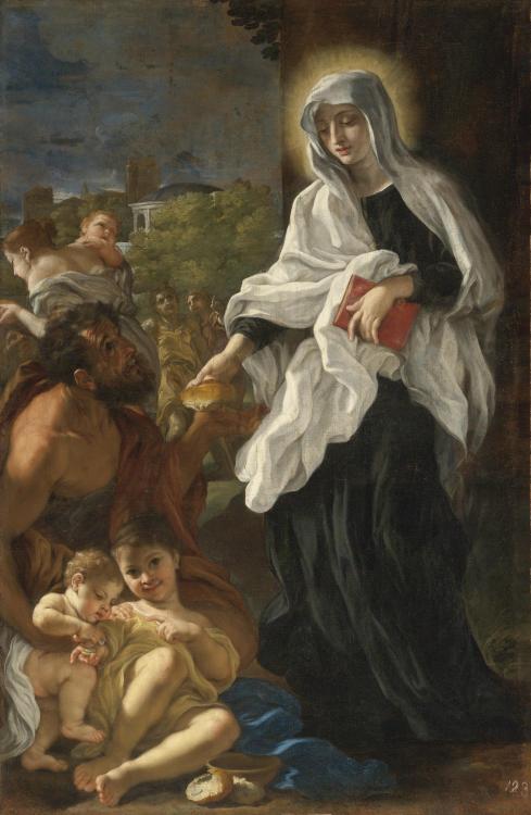 Giovanni Battista Gaulli (1639-1709), ‘The blessed Ludovica Albertoni distributing alms’