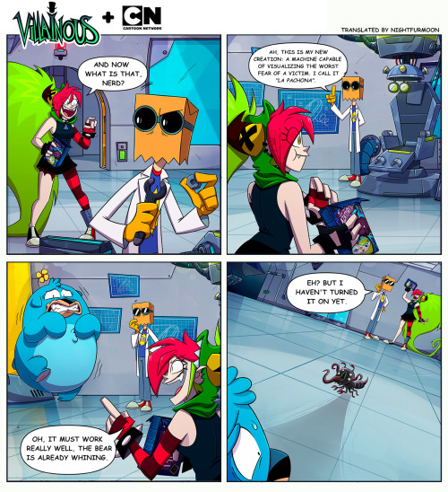 nightfurmoon:  VILLAINOUS COMIC 27!(Don’t ask me what La Pachona means, idk, it must be some kind of Mexican joke bc the meaning I know doesn’t make any sense xD)Source below, support the original post!