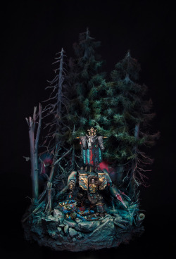 monstroys: Hello Everyone! Here are the final photos of Bjorn the Fell-Handed, and the whole “At Night They Howl” diorama. 