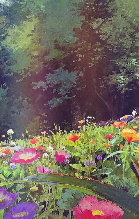 aprettyfire:Ghibli Scenery iPhone backgrounds for anon