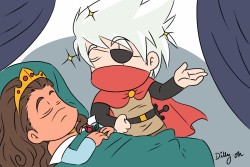 dilly-oh:  Sleeping Iruka and Prince Kakashi