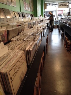 seeing—sounds:  Record hunting. 