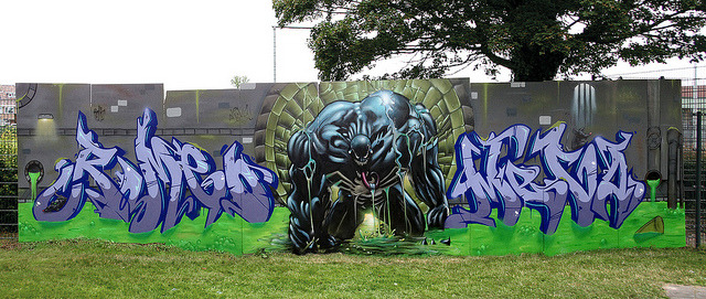 artpeoplemake:  toxic sewer by daddies nasty sons on Flickr.#Art #Graffiti #Marvel