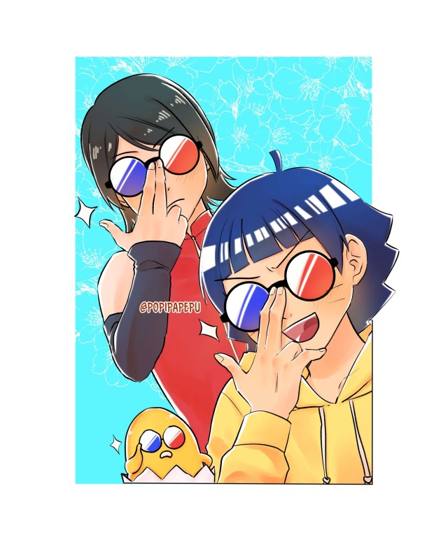 Sarada and Himawari from Boruto 