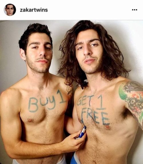 omgdeliciousmancandylove:Gay Iraqi-American Twin Zach Zakar Goes Full Frontal