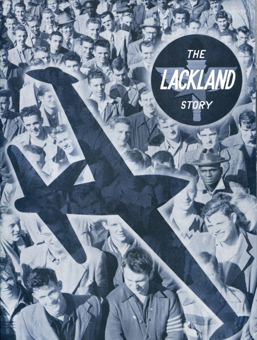 Front cover of The Lackland Story, a magazine about life on the air force base circa 1951.