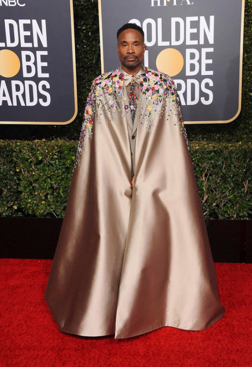 thecringeandwincefactory:sartorialadventure:Billy Porter in Randi Rahm couture at the Golden GlobesT