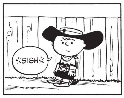 egaylitarian: gameraboy: I’m a lonesome cowboy. Peanuts, July 24, 1953 This is literally the p