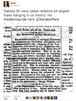 izanzanwin:  When Senator Reid tried to tell redskins fans to tweet about their #redskinspride to rally support against #changethename and it backfired. This is the truth about your beloved redskins tradition. My ancestors were called redskins before