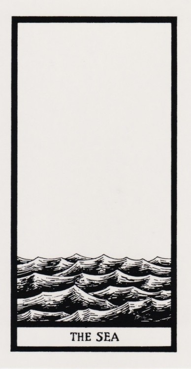 glauconaryue:nobrashfestivity:Edward Gorey, The Seafrom his tarot card setpen and inkMay I specify, 