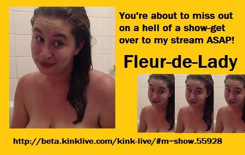 Streaming for a bit this afternoon-come keep me company! http://beta.kinklive.com/kink-live/#m=show.55928