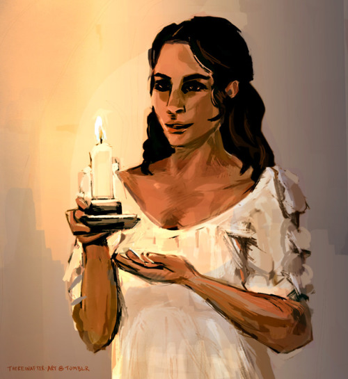 thereinafter-art:Sleepy candlelit Josephine.