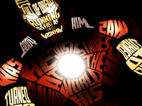 herochan:  Iron Man Typography Created by Josh Topp