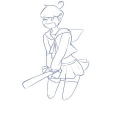itsuhdesuh:  SeraJyushi? I just love how cute he looks in a skirt   (♡´艸`) Someday I will color this (?) 