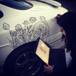 sharkbiteslovebites:  sharpie car. @kellieslingerland