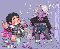 C2Ndy2C1D:  Amethyst Is Rocking That Look~ Garnet’s Makeoverlapis’s Makeoverpearl’s