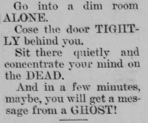 handful-ofdust:yesterdaysprint:Evansville Press, Indiana, July 16, 1912Maybe!