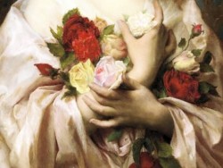 die-rosastrasse:  girls with flowers  Etienne