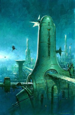 alienspaceshipcentral:  sciencefictionworld:  “Flight Plan” by Les Edwards.  If you like these posts I think you might like our Youtube Channel if you want more to see, Hope you Enjoy