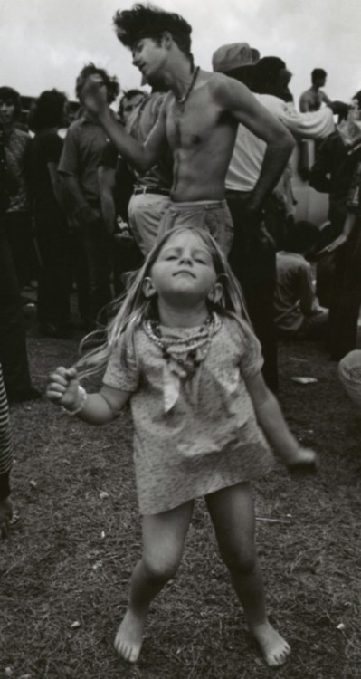  A young Hippie girl dancing at a festival in New Orleans, Louisiana, 1972. 