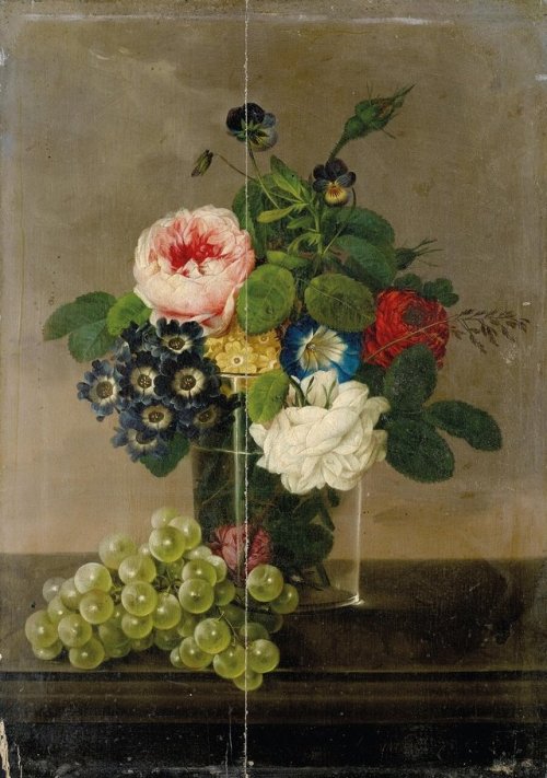 Johann KnappFlowers in a Glass Vase, 1818