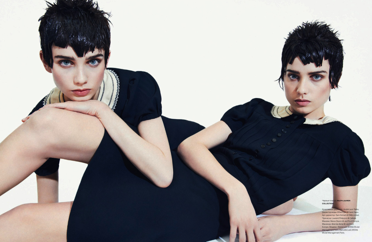 shes-in-vogue:  Elena Lazic And Manuela Lazic By Sebastian Kim For Numéro Russia